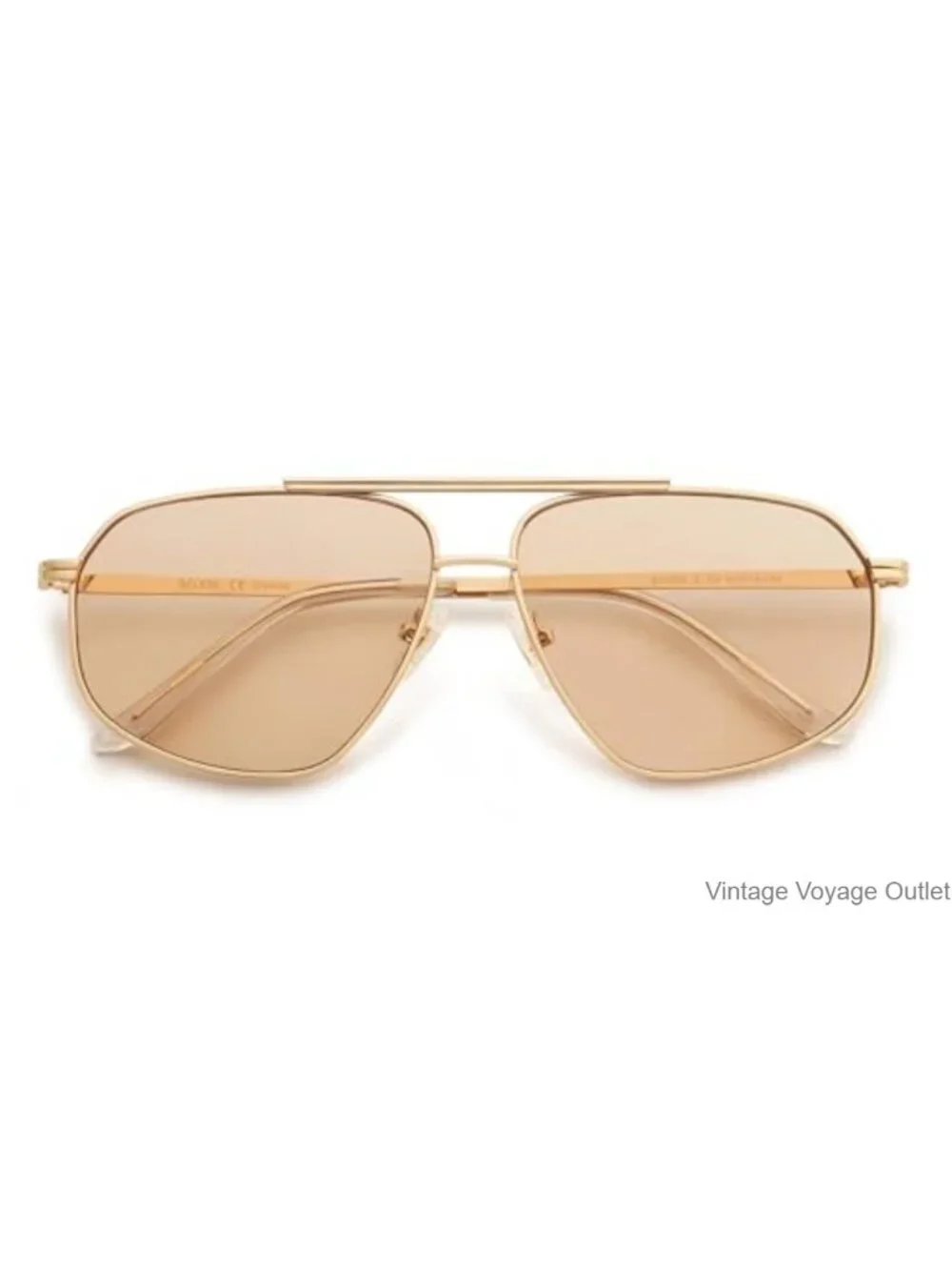 Retro Hexagon Aviator Sunglasses UV400 Protection Metal Frame Shades